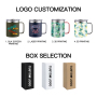 Double Wall Stainless Steel Vacuum Insulated 12oz 14oz 16oz 24oz Coffee Beer Camper Mug Tumbler With Handle