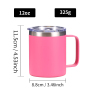 Double Wall Stainless Steel Vacuum Insulated 12oz 14oz 16oz 24oz Coffee Beer Camper Mug Tumbler With Handle
