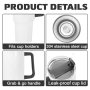 40oz Sublimation White Tumbler With Colored Handle and Lids Travel Mug 5 Colors Mixed