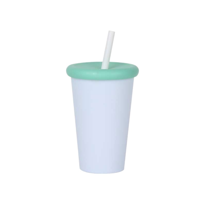 New 20oz/600ml Personalized Reusable Colored Plastic Straw Tumbler PP Drink Cold Cup with Lid and Straw for Parties