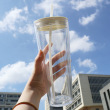Clear with White Lid without hole