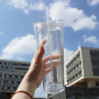 China RTS 24oz Plastic Tumbler Cold Cups 16oz Double Wall Tumbler BPA Free Clear Plastic Cups with Colored Plastic Lid Straw