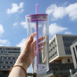 Clear with Purple Lid without hole