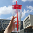 Clear with Red Lid without hole
