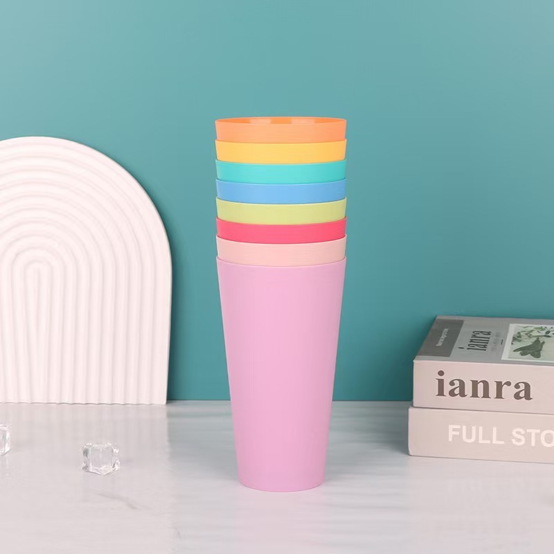 2025 New Arrival Colorful Plastic Cups Unbreakable Reusable Drinking Cup for Bulk Order