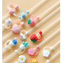 Cartoon Straw Silicone Dustproof Cover Flower Rabbit Love Plug Soft Rubber Recirculable Cloud Straw Cover