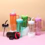 30oz 40oz ECO Friendly Products Plastic Cup clear Colored Acrylic Tumbler Beer Mugs Mason Jars with Handle and Colored Lids