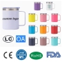 Powder Coated Insulated Coffee Mug with Lid Travel Tumbler with Handle 12oz 14oz 16oz Stainless Steel Cup for Camping Office