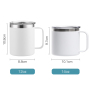 Powder Coated Insulated Coffee Mug with Lid Travel Tumbler with Handle 12oz 14oz 16oz Stainless Steel Cup for Camping Office