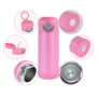 Small Pack 6pcs/ctn RTS Powder Coated 12oz Tumbler Stainless Steel School Kid Bounce Sippy Water Bottle Thermal Flask