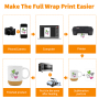 RTS USA Stocked 36pcs/ctn 15oz Sublimation Glossy White Ceramic Mug with Handle Black Plastic Lid and Bamboo Cork Bottom