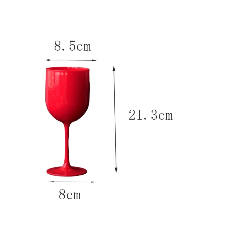 Custom 450ml 16oz PP Plastic Wine Cup Food Grade Champagne Cup OPP Pack Disposable Colorful Acrylic Wine Glasses Cup for Wedding