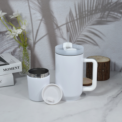 Sublimation Stainless Steel Insulate 40oz 2 in 1 Cup Tumbler Detachable Snack Ice Storage Compartment Coffee Mugs Water Bottle