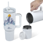 Sublimation Stainless Steel Insulate 40oz 2 in 1 Cup Tumbler Detachable Snack Ice Storage Compartment Coffee Mugs Water Bottle