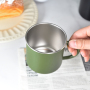 12 oz Coffee Mug Handle Tumblers Single Wall Stainless Steel 400ml Business Party  Beer Metal Cups for Drinking Outdoors