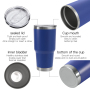 Custom Logo 30oz Powder Coated Travel Tumbler Double Walled Vacuum Insulated Stainless Steel 30 oz Coffee Mug Cup With Lid