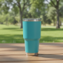 Custom Logo 30oz Powder Coated Travel Tumbler Double Walled Vacuum Insulated Stainless Steel 30 oz Coffee Mug Cup With Lid