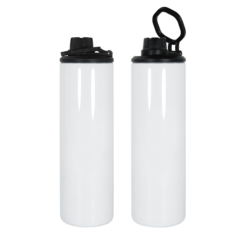 US Hot Sale Custom Sublimation Blank 20oz Straight Water Bottles Sports with Two Lids Handle Lids for Hiking Camping 30pcs/ctn