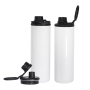 US Hot Sale Custom Sublimation Blank 20oz Straight Water Bottles Sports with Two Lids Handle Lids for Hiking Camping 30pcs/ctn