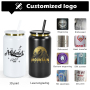 Custom 16oz Stainless Steel Tumbler 16oz Metal Cups with Lids and Straw Vacuum Thermoses 16oz Stainless Steel Tumbler