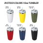 Custom logo 10 oz Powder Coated Regular Tumblers Double Wall Vacuum Insulated Stainless Steel Coffee Car Travel Mug