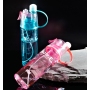 400ml 600ml Summer Colored Water Bottle Plastic Spray Cooling Cup Tumbler Reusable Plastic Cold Drinking Cups