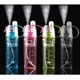 400ml 600ml Summer Colored Water Bottle Plastic Spray Cooling Cup Tumbler Reusable Plastic Cold Drinking Cups