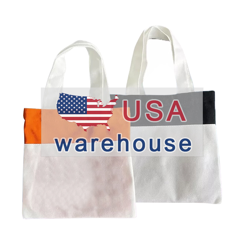 RTS US Warehouse 25pcs/ctn 10.5*10.5inch Sublimation Halloween Candy Bags Tote Canvas Bag Mix Color