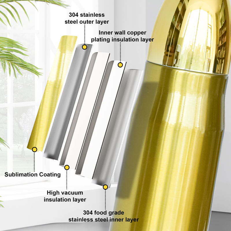 Custom 17oz 34oz 500ml 1000ml Style Lovers Gifts Souvenir Bullet Shaped Vacuum Thermoses Flask Drinking Water Bottle