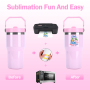 Sublimation Colored 20oz Sports Water Bottle 20oz Ounce Tumbler Cup With Top Handle Flip Straw for Heat Press Printing DIY