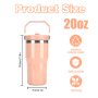 Sublimation Colored 20oz Sports Water Bottle 20oz Ounce Tumbler Cup With Top Handle Flip Straw for Heat Press Printing DIY