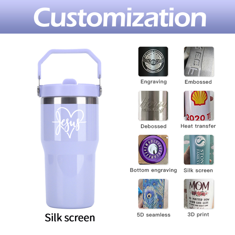 Sublimation Colored 20oz Sports Water Bottle 20oz Ounce Tumbler Cup With Top Handle Flip Straw for Heat Press Printing DIY