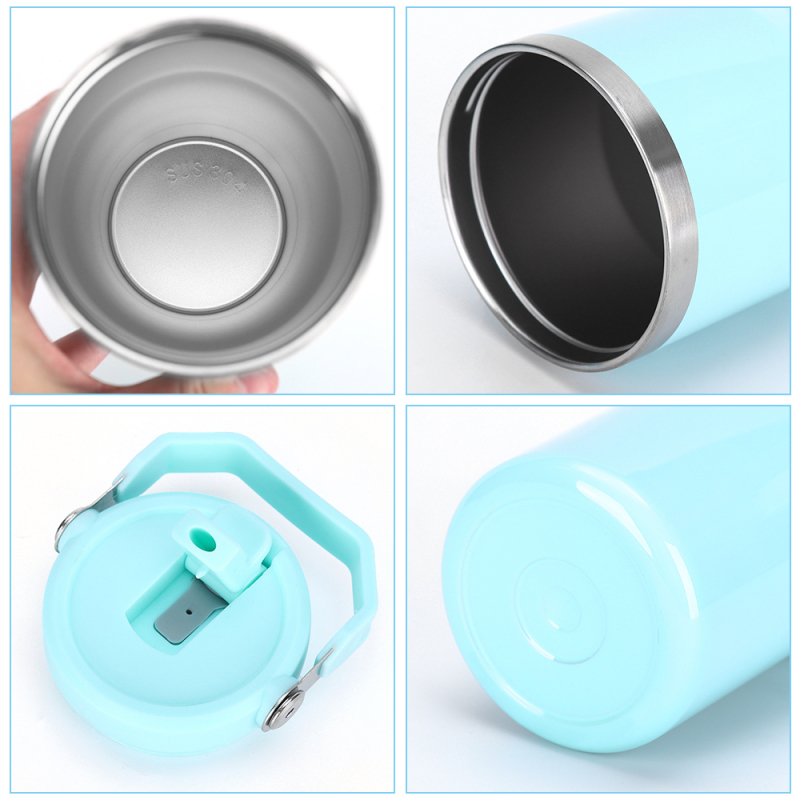 Sublimation Colored 20oz Sports Water Bottle 20oz Ounce Tumbler Cup With Top Handle Flip Straw for Heat Press Printing DIY
