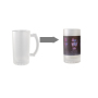 Frosted Glass Mug Sublimation Blanks 16oz Transparent Clear Beer Glass Mug with Handle Custom Tumbler Cups in Bulk