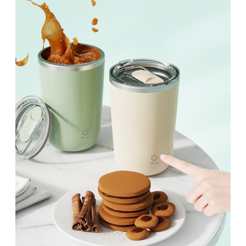 350ml Custom Logo Stainless Steel Smart Automatic Electric Mixing Cup Coffee Milk Magnetic Self Stirring Mug Coffee Mixer