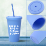 16oz 24oz Matt Painting Double Wall Custom Color AcrylicTumbler With Straw and Lid BPA Free Tumbler Personalized Plastic Cups
