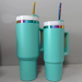 NEW Rainbow Plated Underneath 30oz Powder Coated Stainless Steel Handle Mug Double Wall Insulated Tumblers for Laser Engraving