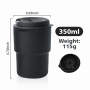 New Design Hot Sale 350ML Mini pp Material Coffee Mug Assorted Colors Custom LOGO Double Plastic Coffee Cup with Straw