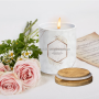 Custom LOGO in Bulk  11oz White Blank Sublimation Ceramic Tealight Candle Holder Christmas Decoration Candle Jar