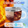 China RTS Mini 3oz Tumbler Shot Glass Stainless Steel Tumbler Cups with Handle Lids for Cocktail Coffee Whiskey Beer