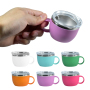 China RTS Mini 3oz Tumbler Shot Glass Stainless Steel Tumbler Cups with Handle Lids for Cocktail Coffee Whiskey Beer