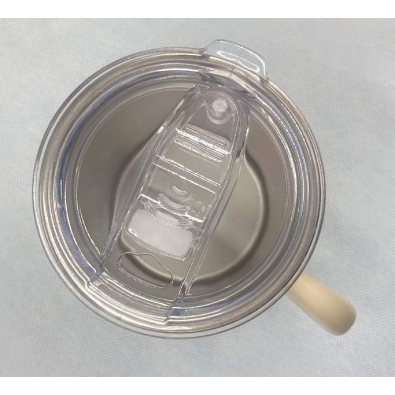 Wholesale 460ml Stainless Steel Mug SS304 Inner Plastic Outside Office Cup Double Wall Car Travel Tumbler with Handle Slide Lid
