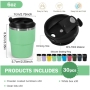 6oz Powder Coated Colors Coffee Mugs Mini Travel Cups Inside with Enamel Coating for Laser Printing