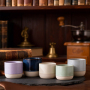 Custom Logo 100ml 180ml 230ml Ceramic Coffee Mug Colorful Smooth Afternoon Tea Cup Set Mini Straight Milk Cup for Wholesale