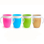 Custom Logo 240ml 360° Magic Cup Silicone Toddler for 6 Month Old and up Spill Proof Miracle Toddler Cups with Transition Handle