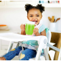 Custom Logo 240ml 360° Magic Cup Silicone Toddler for 6 Month Old and up Spill Proof Miracle Toddler Cups with Transition Handle