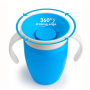 Custom Logo 240ml 360° Magic Cup Silicone Toddler for 6 Month Old and up Spill Proof Miracle Toddler Cups with Transition Handle