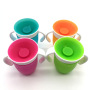 Custom Logo 240ml 360° Magic Cup Silicone Toddler for 6 Month Old and up Spill Proof Miracle Toddler Cups with Transition Handle