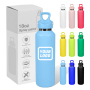 Custom Logo 18oz Stainless Steel Drinking Water Bottle Straight Outdoor Insulated Coffee Mug Double Wall Laser Tumbler with Lid