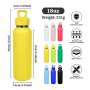 Custom Logo 18oz Stainless Steel Drinking Water Bottle Straight Outdoor Insulated Coffee Mug Double Wall Laser Tumbler with Lid
